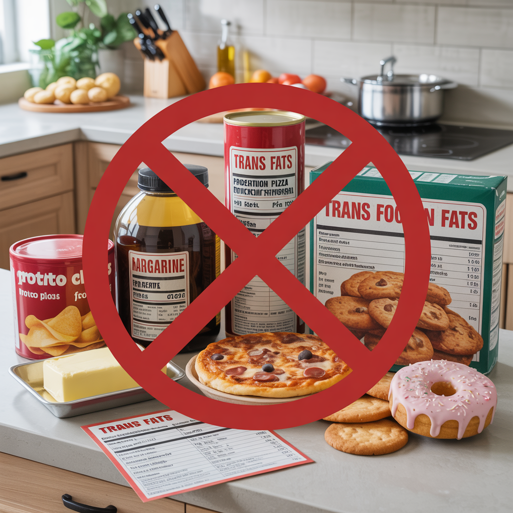 Avoid foods that contain trans fats