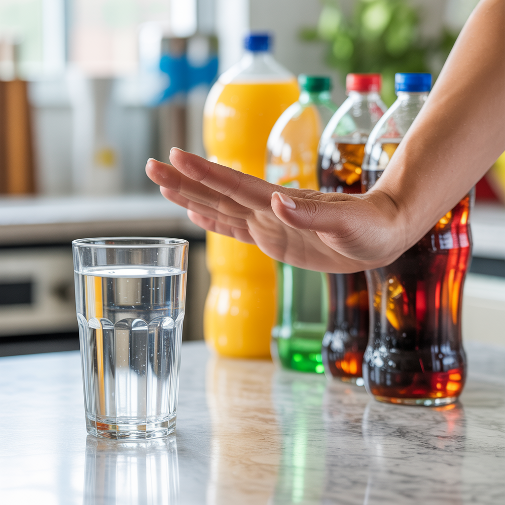Limit sugar-sweetened beverages